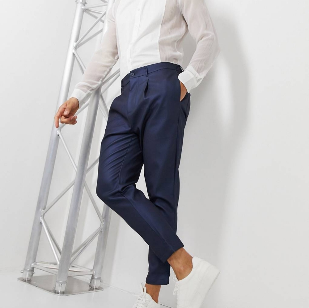 ASOS Faux Leather Tapered Smart Pants 30x32